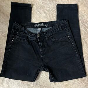 DENIM & CO Skinny Jean Black Mid Rise Jean (35)
